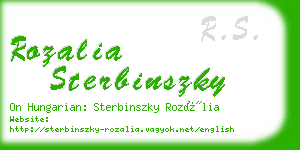 rozalia sterbinszky business card